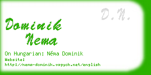 dominik nema business card
