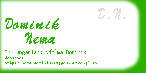 dominik nema business card